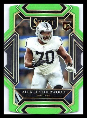 2021 Select Alex Leatherwood Rookie Green /349 DIE-CUT PRIZM Raiders #286 RC - Image 1 of 2