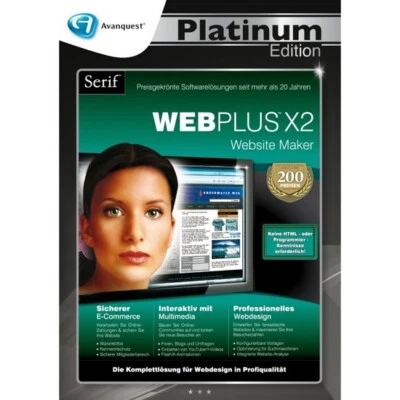 Serif WebPlus X2: Website Maker - DVD-Box für Windows 2000/XP/Vista/7 (NEU/OVP) - Bild 1 von 4