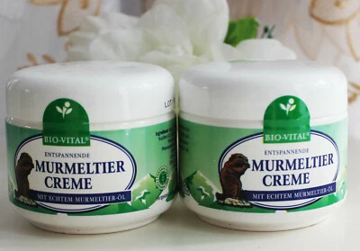 BIO-VITAL KOSMETIK 2x125ml Bio-Vital Murmeltier Creme Balsam entspannende Massage Körper Creme