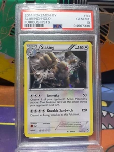 ๐ Pop 2 Slaking 83/111 Pokemon Card Holo XY Furious Fists 2014 Insanely Rare - Picture 1 of 4