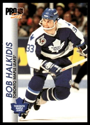 1992-93 Pro Set #190 Bob Halkidis Toronto Maple Leafs Rookie Hockey Card - Image 1 of 2