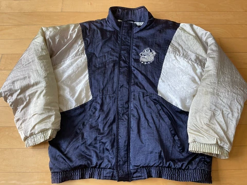 Vintage 90s Georgetown Hoyas Puffer  Stitched Jacket Apex One RARE NCAA SZ S Cover
