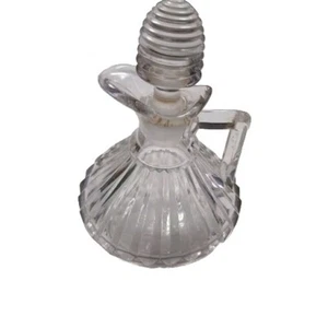 Vintage Heisey Ridgeleigh Cruet Pattern W/ Stopper. Pressed / Pat Gls 1469 USA - Picture 1 of 8