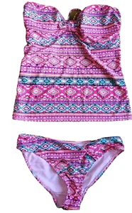 Matalan Reino Unido 10 Almohadillas Extraíbles Multi Patrón Cuello Halter/Sin Tirantes Tankini Set - Imagen 1 de 4