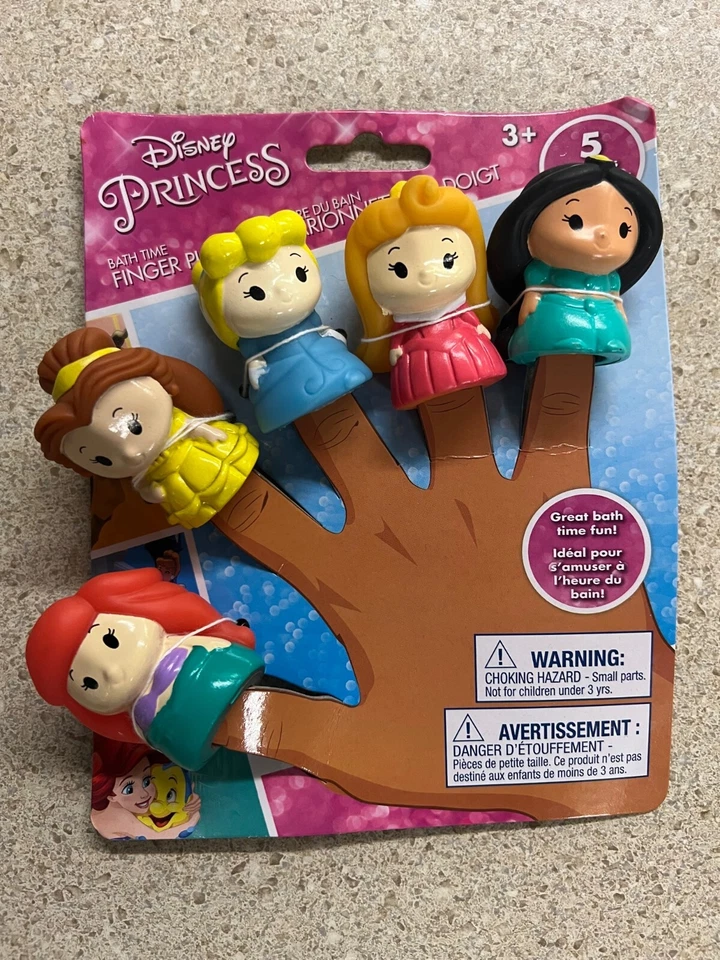 Набор из 5 новых кукол Disney Princess Bath Time Finger - Изображение 1 из 1