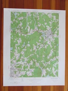 Mapa de ratón original vintage del USGS de Franklin Massachusetts 1956 original - Imagen 1 de 1