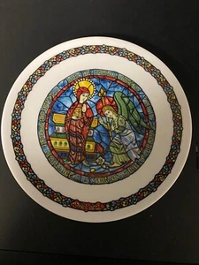 Limoges 1977 Noel Vitrail Plate # 8 The Announcement AK327 - Picture 1 of 2