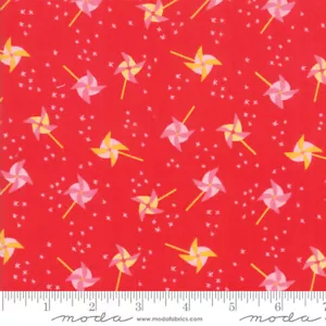 Moda Best Friends Forever Red 20625 14 Stacy Iest Hsu Quilt Fabric Pinwheels yd. - Picture 1 of 1