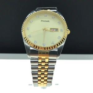 Pulsar Swarovski Crystal Dress Mens Watch PXF284 - Picture 1 of 3