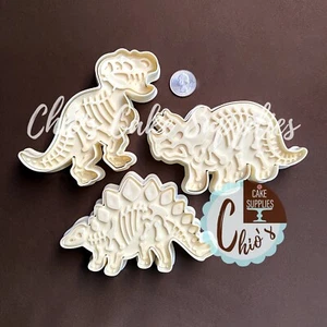 Cortador de galletas Big Dinosaurs con sello en relieve fósil juego de 6 piezas / T-Rex - Imagen 1 de 7