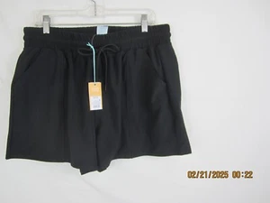 Kona Sol Women's High Waist Quick Dry Swim Board Shorts Black XL - Picture 1 of 13
