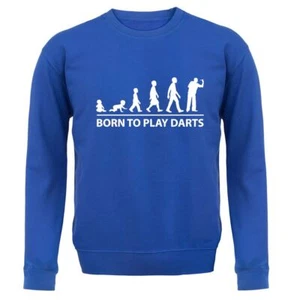 Born To Play Darts - Kids Hoodie / Sweater - Player Board Dart Pub Van Gerwen - Picture 1 of 23