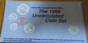 1998 Mint Sets U.S. Mint 10 Sets 10 Coin Sets COA - Picture 1 of 2