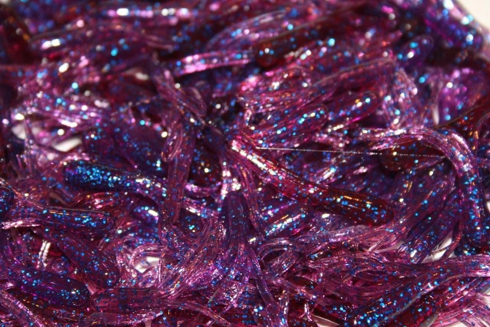 40 pk 1.5" Electric Blue Crappie Fishing Tube Jig Skirts Bluegill Perch