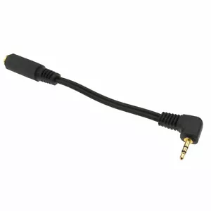 Gold 2.5mm Right Angled Stereo Jack to 3.5mm Jack Socket Audio Adapter Cable - Picture 1 of 5