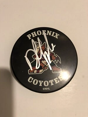Dallas DRAKE Phoenix COYOTES SIGNED Phoenix COYOTES PUCK “DALLY” Holo & COA NICE - Image 1 of 3
