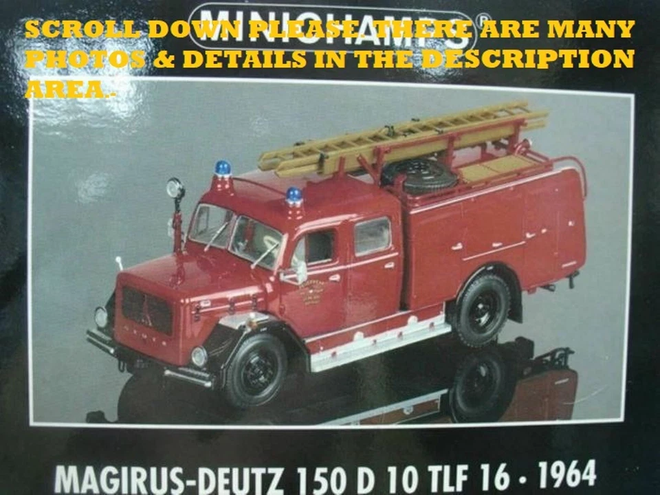 WOW EXTREMELY RARE Magirus 150D10 TLF16 Pumper Fire Ulm 1964 1:43 Minichamps - Image 1 of 1