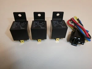 3 Crimestopper Car Alarm 5 Prong Relay 12V 30A/40A Relays Relay + One Harness - Picture 1 of 5