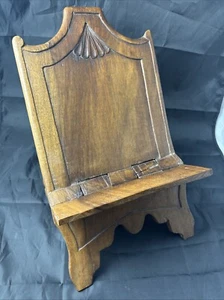 Antique Wood Hand Cut And Assembled Book Or Music Display Stand - Picture 1 of 16