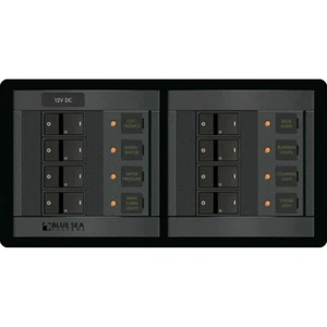 Blue Sea, Schalttafel, 8 Positionen, 12 Volt DC, horizontal - Bild 1 von 1