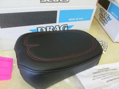 DRAG SPECIALTIES HARLEY HD 1997-17 FLHT ASSENTO TRASEIRO SOLO LISTRADO VERMELHO PILLION - Imagem 1 de 4