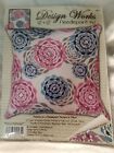 Design Works MULTI COLOR FLORAL Pink & Turquoise Needlepoint Kit  12" x 12" New