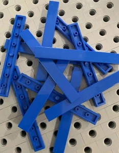 Lego blau 1x8 Fliesen glatte Oberfläche Fliese MODULARE GEBÄUDE Menge 12 - Bild 1 von 3