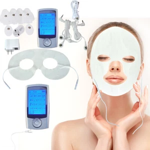 TENS Machine 16 Mode Massager Electric Pulse Therapy + Face/Eye Massage Pad - Picture 1 of 5