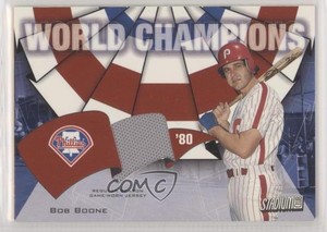 2002 Topps Stadium Club World Champions Relics Bob Boone #WC-BRB