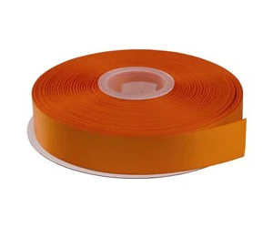 1 Inch Wide Double Face Satin Ribbon - 50 Yards 668-Orange Peel - Picture 1 of 7