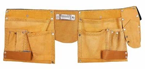 Amtech N0950 11-Pocket Budget Genuine Leather Tool Belt Fully Adjustable - Picture 1 of 2