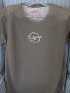 RARE!!!  NWT LIFE IS GOOD WOMEN CREAMY TEE "GUITAR ICON"..LETS GET TOGETHER  (S) - Picture 1 of 3