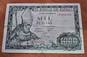 BILLETE ESPAÑA 1000 Pesetas 1965 – Pick 151 SERIE 1E (ORIGINAL) ES EL DE LA FOTO - Imagen 1 de 2