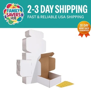 25-Pack 9x9x4 Inches Corrugated Cardboard Shipping Boxes - Eco-Friendly Mailing - Picture 1 of 9