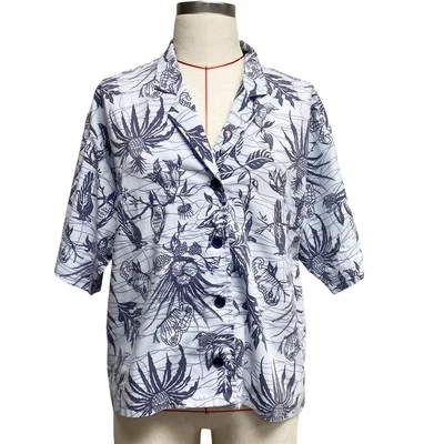 Camisa abotonada estampada vintage de Diane Von Furstenburg para mujer Foto 1 de 4