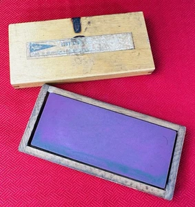 Vtg Paul H Gesswein Ruby Sharpening Stone w/ Original Box Excellent Condition - Picture 1 of 6