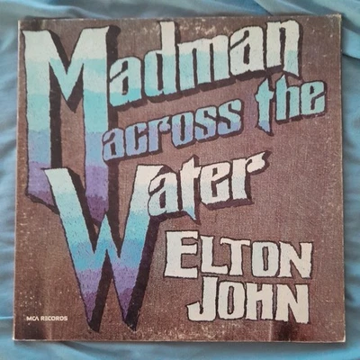 Elton John - Madman Across The Water 1971 MCA Records Album Lp Vinyl Vintage VG - Image 1 of 4