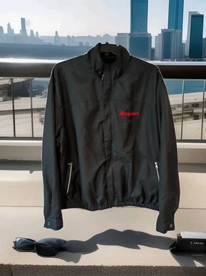 Chaqueta ligera de poliéster negra 3XL para hombre, logotipo rojo de herramientas a presión, 3 bolsillos Foto 1 de 4