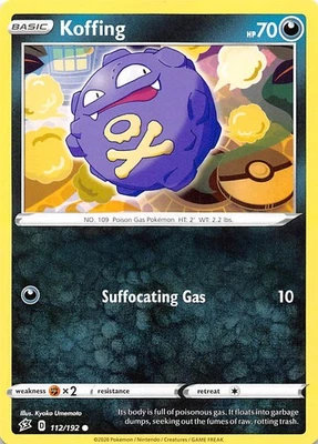 Koffing 112/192 SWSH02 Rebel Clash Pokemon 009190 - Image 1 of 2