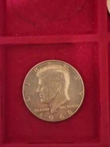 MEZZO DOLLARO 1968 KENNEDY DENVER ARGENTO GR 11,5 DIA, 30,6  - Foto 1 di 3