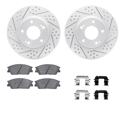 For Kia Soul 20-23 R1 Concepts Drilled & Slotted Front Brake Kit w Optimum Pads - Изображение 1 из 2
