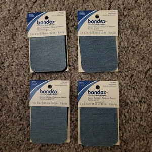 (5) 8 piezas Parches Plancha 2" x 3" 100% Algodón Denim Colores Oscuros Surtidos -Bondex - Imagen 1 de 1