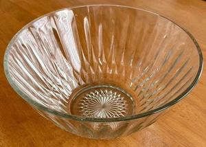 Vintage Punch Bowl Crown Point Anchor Hocking Clear Glass Serving Bowl  - Picture 1 of 12