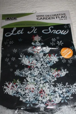New Lang Mini Decorative Garden Flag-Let it Snow 1700044   12" x 18" - Image 1 of 4