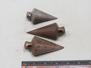Vintage Cast Iron 7, 9, 12 oz Plumb Bobs, Unbranded, Qty 3 - Picture 1 of 1