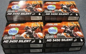 10x ASUS HD 5450 SILENT EAH5450SILENT/DI/512MD3/MG(LP) 512MB DDR3 IN BOX - Picture 1 of 9