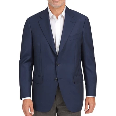 Canali Wool Mohair Blazer Jacket Men's 42 US (52 EU) Blue Cupro Italy Italian - Image 1 of 4