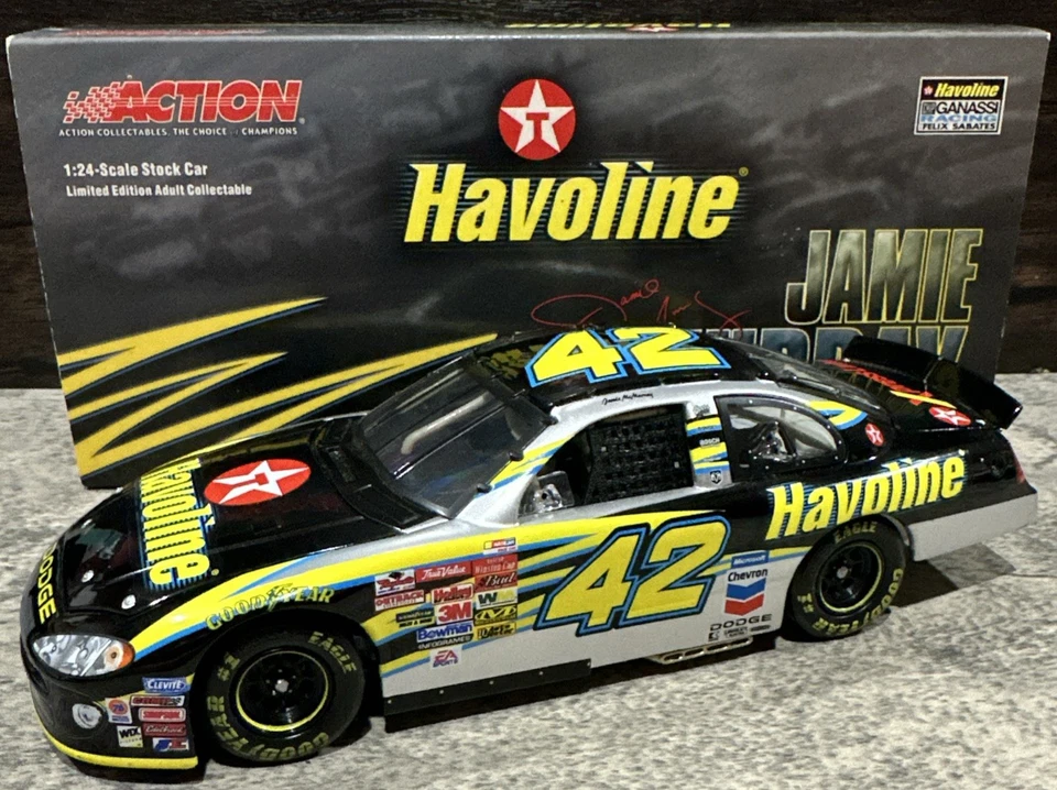 2003 Jamie McMurray #42 Texaco Havoline Rookie Dodge 1/24 Action NASCAR Diecast - Imagem 1 de 4