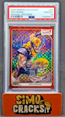 2023 Marvel Platinum Wolverine #87 Orange Checkers /33 PSA Gem MINT 10 BANGER!!! - Image 1 of 2