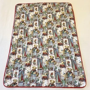 Blue Jean Teddybär Handarbeit von Mich Fukui Babydecke ca. 42”x53” - Bild 1 von 8